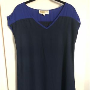 Shift two-tone dress